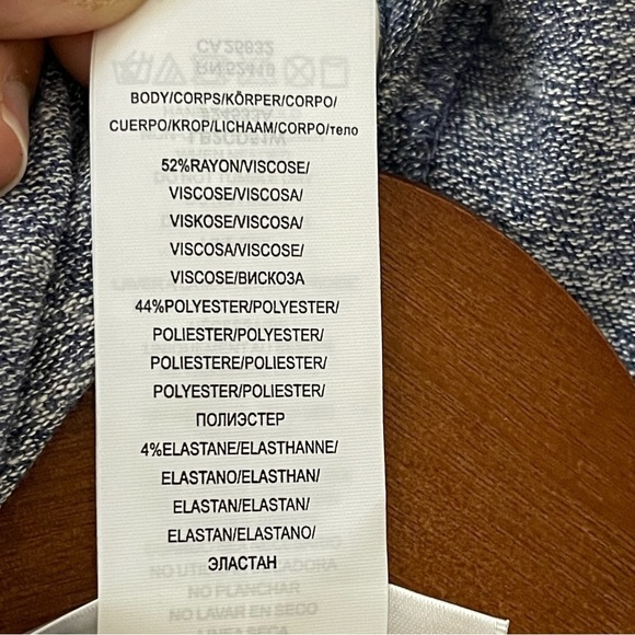 LA BLANCA Indigo Beach Sweater Hoodie swimsuit cover up gray plus size 2X NWT - Picture 10 of 10